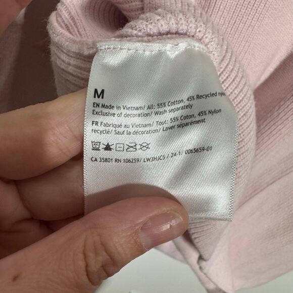 Lululemon Sweater Men M Light Pink Cotton Nylon Blend Crewneck Pullover Preepy - Picture 7 of 8